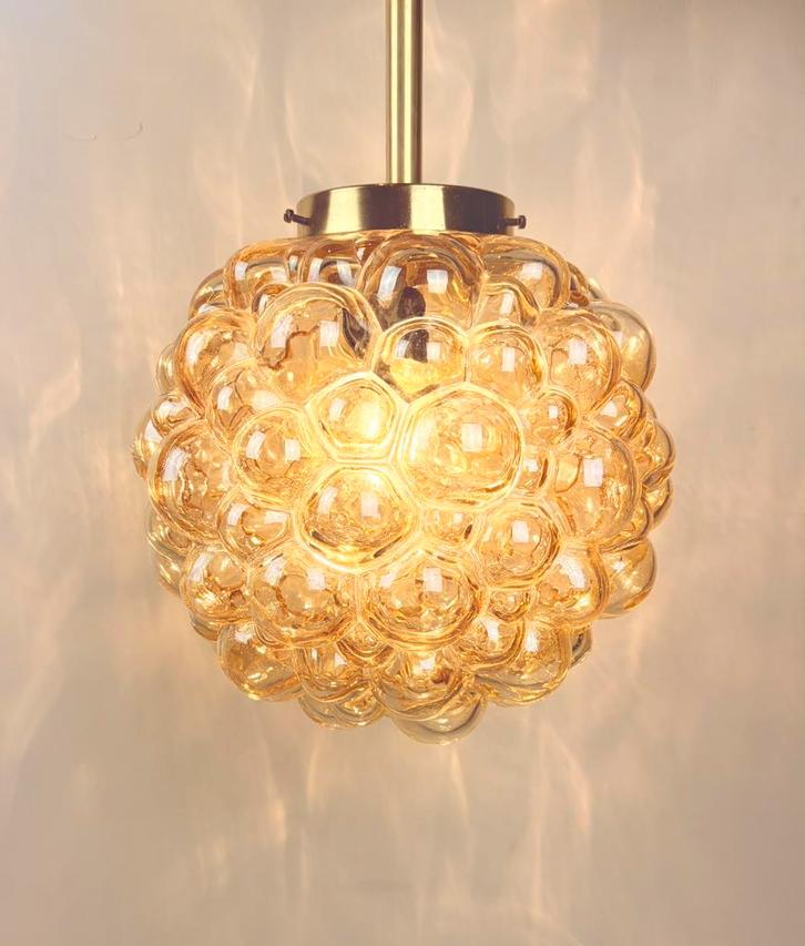 Vintage Glashütte Limburg lamp ,Helena Tynell bubble lamp, Huis en Inrichting, Lampen | Hanglampen, Zo goed als nieuw, Minder dan 50 cm