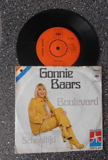 Gonnie Baars - boulevard (NL 1972) (vanaf € 2,00), Cd's en Dvd's, Ophalen of Verzenden, Zo goed als nieuw, 7 inch, Levenslied of Smartlap