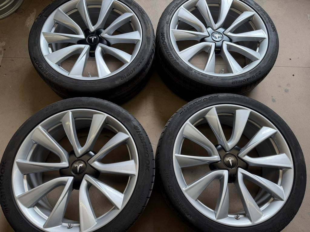 19 inch Origineel Tesla Model 3 Performance velgen 5x114.3, 19 inch, Gebruikt, Banden en Velgen, Ophalen of Verzenden