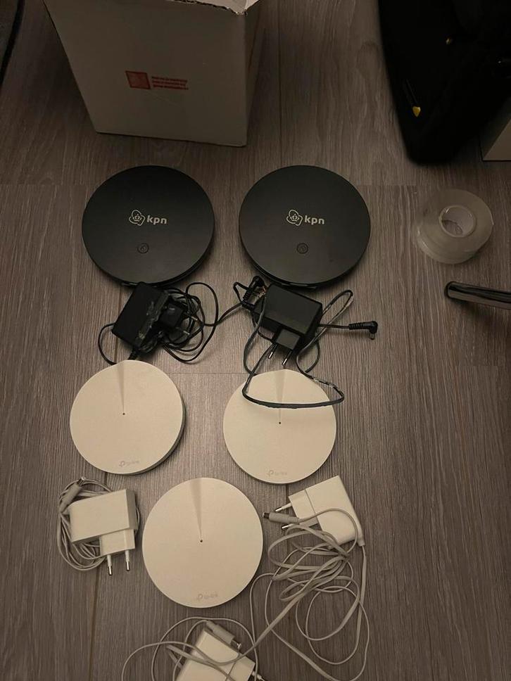 KPN SuperWifi 2.0 set, + TP-Link Deco M5 mesh WiFi systeem, Computers en Software, Routers en Modems, Gebruikt, Router, Ophalen of Verzenden