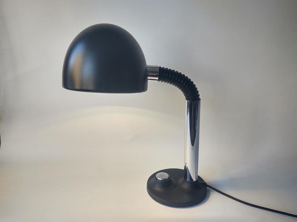 Grote vintage tafellamp | bureaulamp | Egon Hillebrand | '70, Gebruikt, ., Vintage, Ophalen of Verzenden