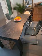 Mooie houten tafel met of zonder stoelen, Ophalen, Rechthoekig, 100 tot 150 cm, 50 tot 100 cm