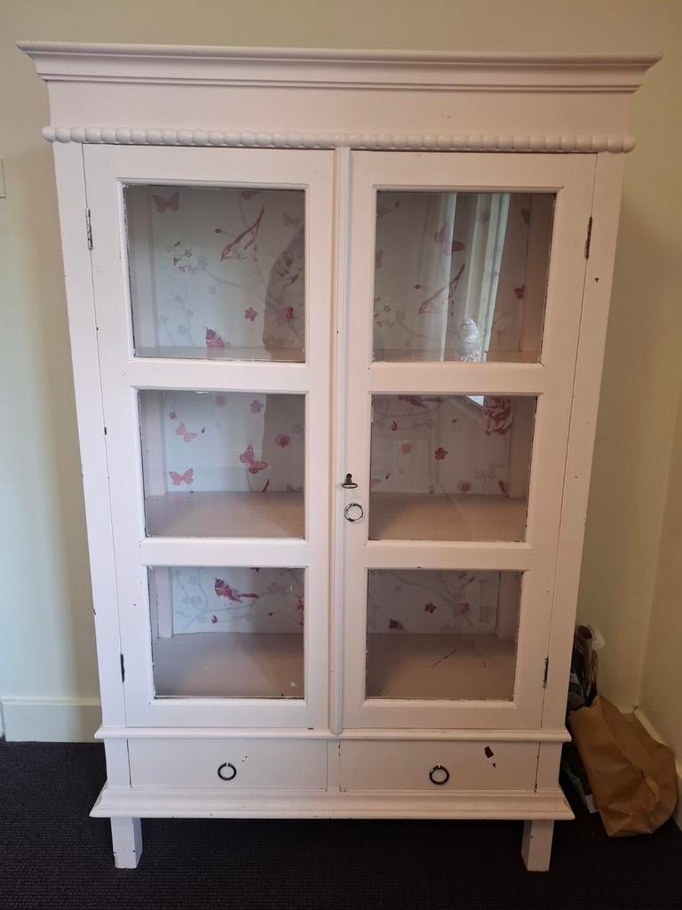 Roze vitrinekast met lades, Huis en Inrichting, Ophalen