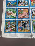 Vrienden op de boerderij stoffen paneel, Hobby en Vrije tijd, Stoffen en Lappen, Overige kleuren, Nieuw, Ophalen of Verzenden