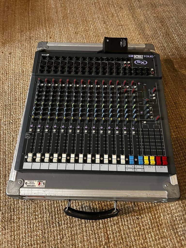 Soundcraft Spirit Folio SX in Audipack Flightcase, Ophalen of Verzenden, Gebruikt, Audio