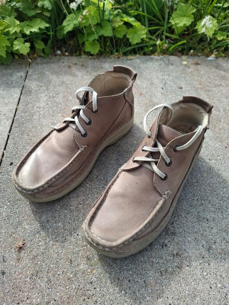 WOLKY veterschoenen   maat 39, beige, Wolky, Verzenden, Gedragen, Instappers