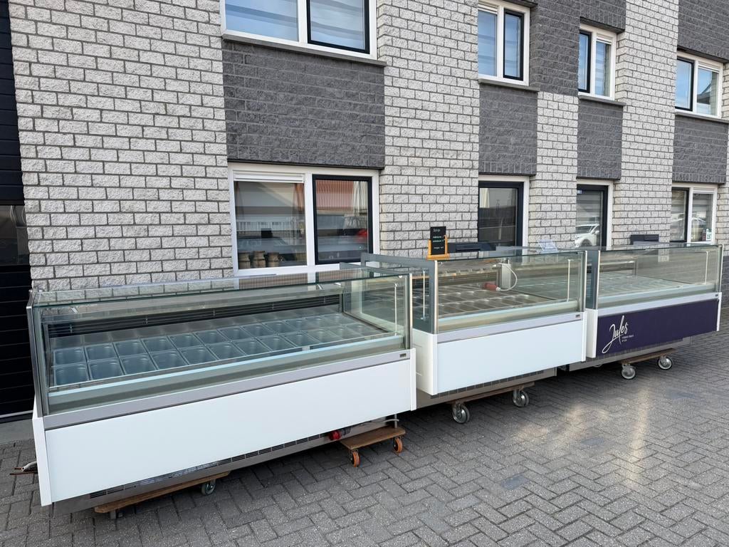 Ijsvitrine schepijsvitrine schepijs slagroommachinr, Ophalen of Verzenden, Koelen en Vriezen