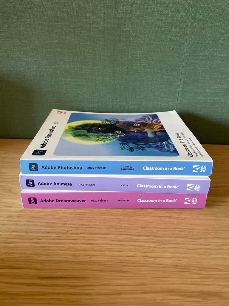 Adobe Classroom in a Book: Photoshop, Animate, Dreamweaver, Ophalen of Verzenden, Beta, Zo goed als nieuw, Overige niveaus