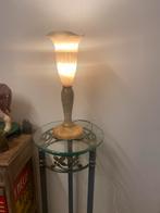 Exclusieve albast tafellamp met stenen  kap, Ophalen of Verzenden, Gebruikt