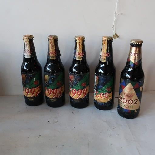 Heineken bier 1997 1998 1999 2000 2002 jubileum uitgaven, Ophalen, Gebruikt, Flesje(s), Heineken