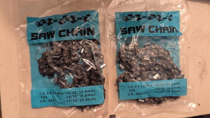 Nieuwe zaagkettingen voor diverse kettingzagen, Doe-het-zelf en Verbouw, Gereedschap | Zaagmachines, Nieuw, Kettingzaag, Ophalen of Verzenden