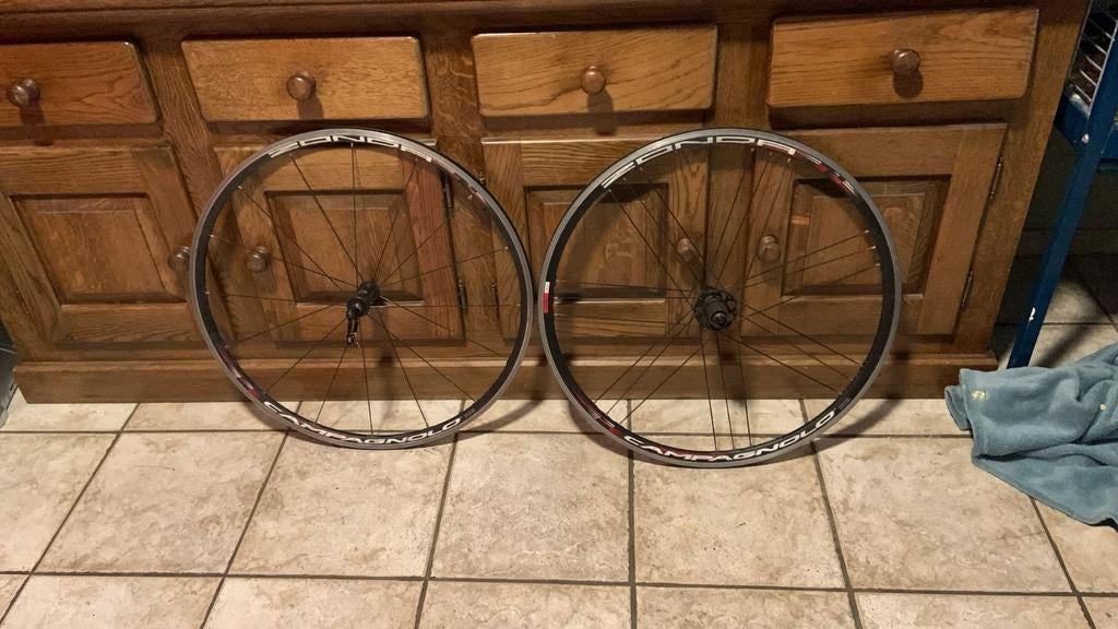 campaganolo race wielset, Fietsen en Brommers, Fietsonderdelen, Gebruikt, Fatbike, Aluminium, Gazelle