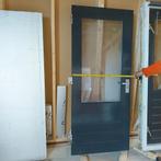 Hardhouten buitendeur met dubbelglas (zonder kozijn), Ophalen, Gebruikt, 80 tot 100 cm, Minder dan 200 cm