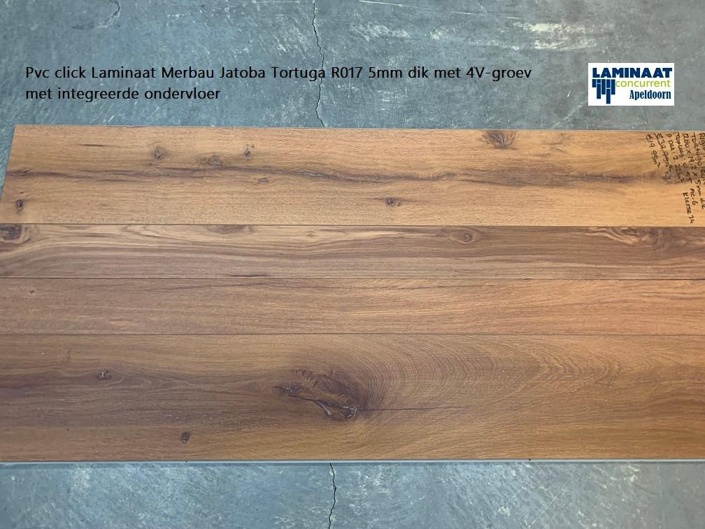 35m2 Pvc Merbau integreerde ondervloer = €525 UITVERKOCHT, Ophalen, Pvc click merbau kleur, Nieuw, 25 tot 50 m²