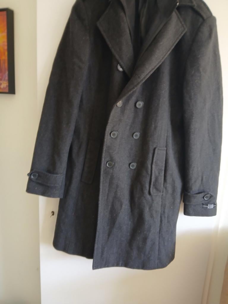 Mooie lange zwarte heren jas - Maat 56, Kleding | Heren, Ophalen, Zwart, LIV Collection, Maat 56/58 (XL)