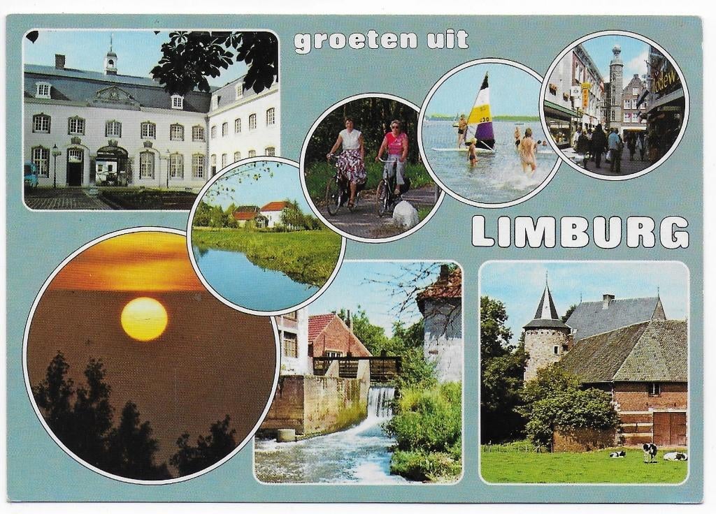Limburg Gelopen Ansichtkaart ( B6174 ), Verzamelen, Ansichtkaarten | Nederland, Ophalen of Verzenden, 1980 tot heden, Gelopen