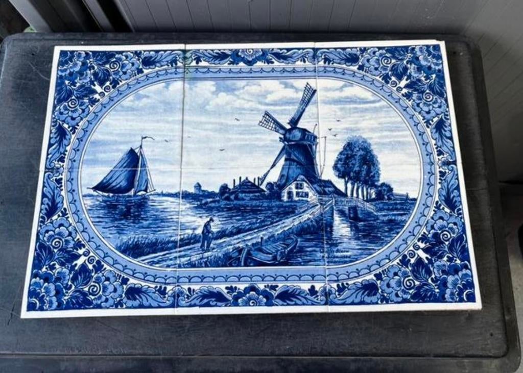 Tegel plateau. Delfs blauw, Ophalen