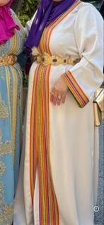 Prachtige Marokkaanse Jurk, Wit, Zo goed als nieuw, Onder de knie, Ophalen