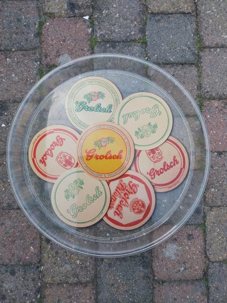Grolsch oude viltjes Dienblad, Ophalen, Viltje(s), Overige merken