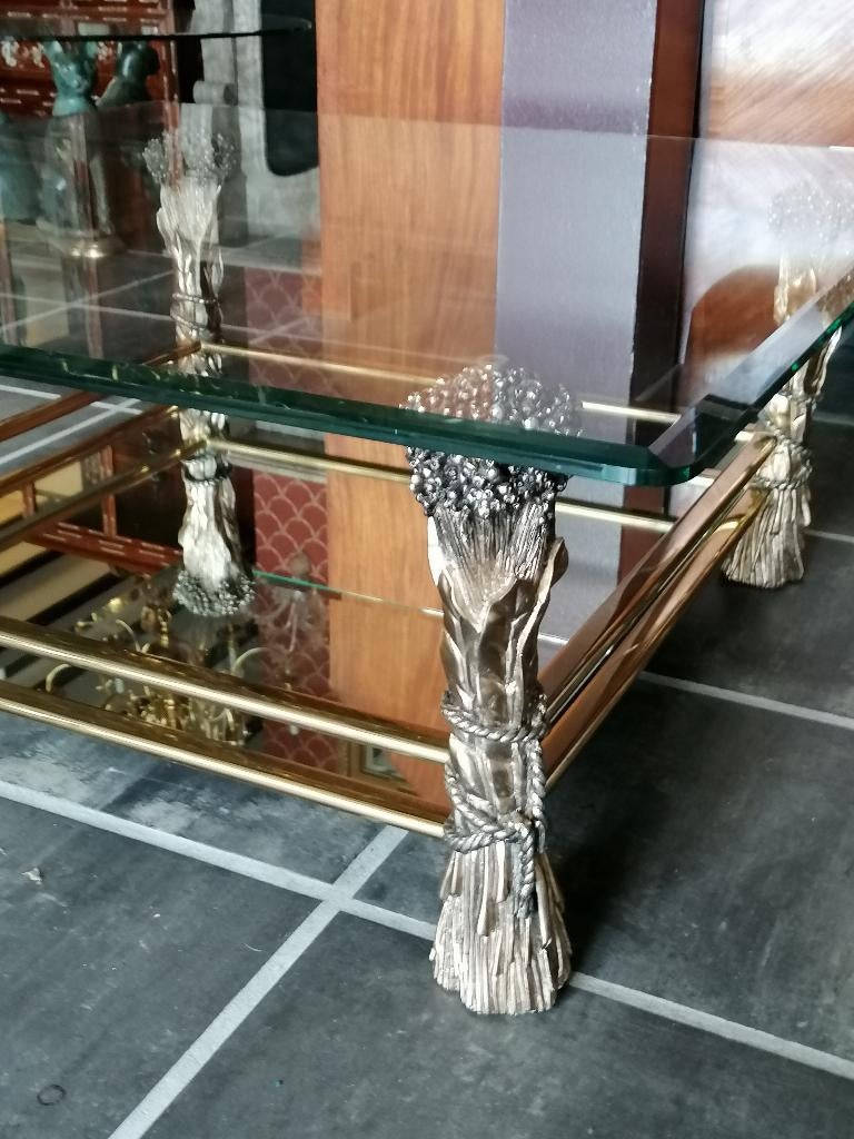 vintage bronze Hollywood regency tafel willy daro, Ophalen