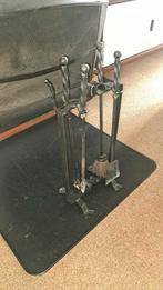 Gietijzeren Openhaardset - Compleet met Houtmand, Ophalen of Verzenden, Gebruikt, Houthaard