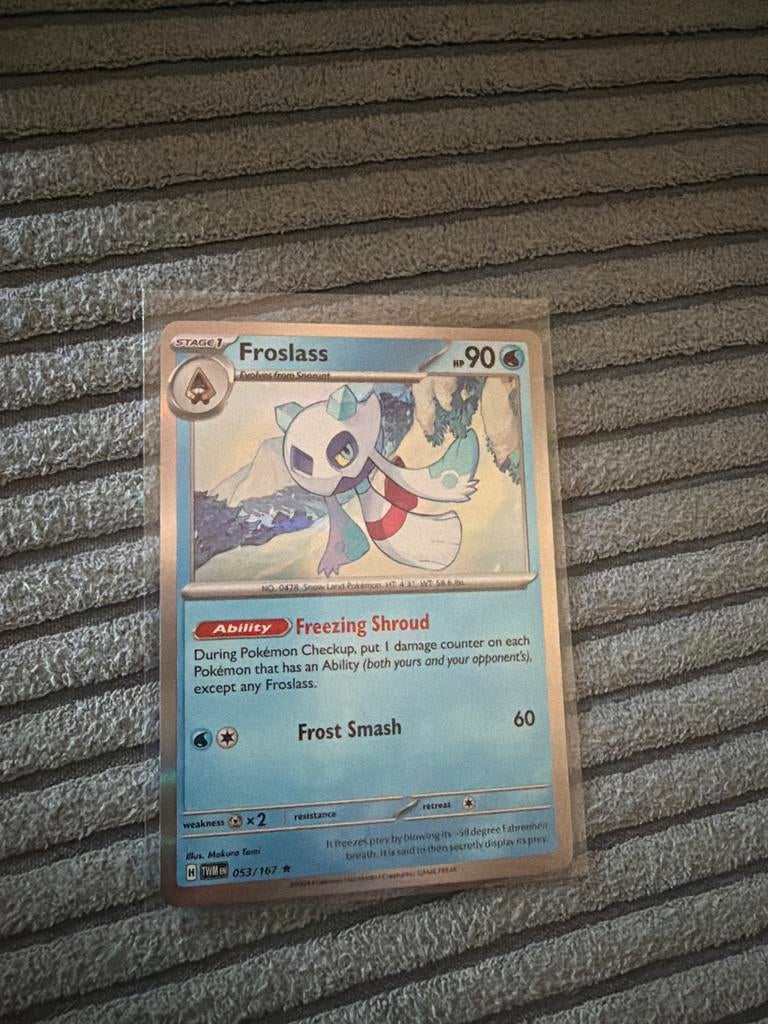 Froslass Pokémon Kaart - 053/167, Ophalen of Verzenden, Zo goed als nieuw, Losse kaart