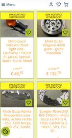 UITVERKOOP 50% KORTING MOTO GUZZI ONDERDELEN, Motoren, Ophalen, Nieuw