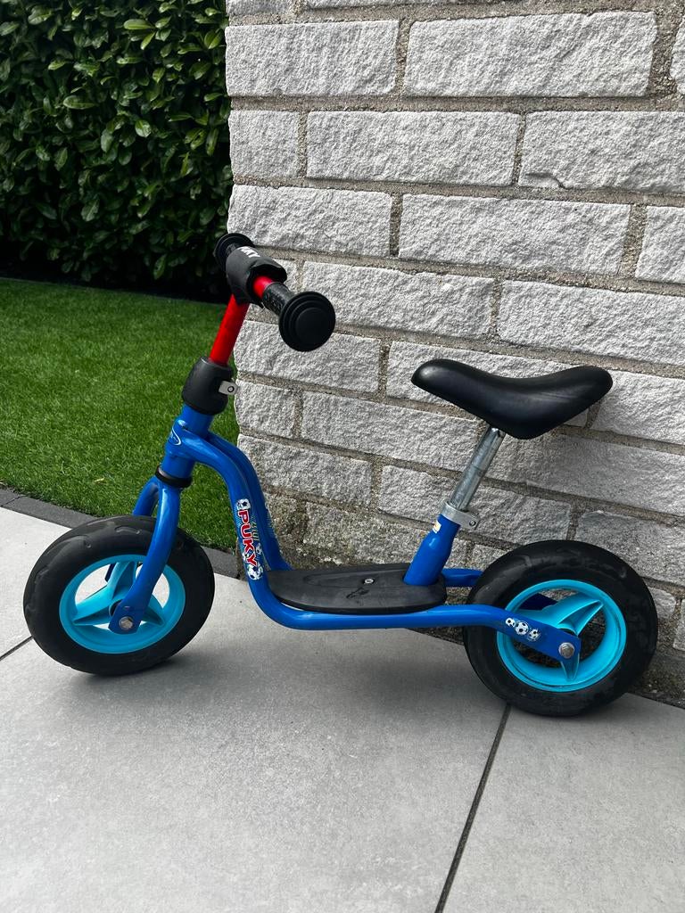 Puky loopfiets blauw, zwart en rood, Kinderen en Baby's, Speelgoed | Buiten | Voertuigen en Loopfietsen, Ophalen, Gebruikt, Loopfiets