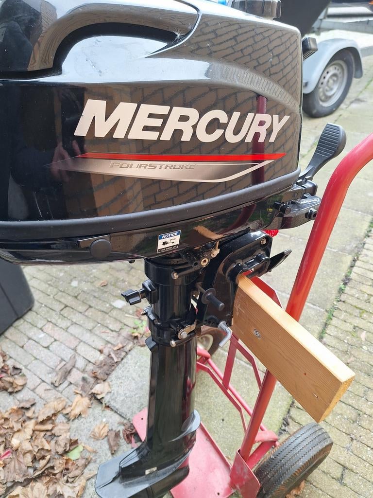 Buitenboord motor Mercury 6 PK langstaart, Watersport en Boten, Ophalen, Gebruikt, Minder dan 3 meter, Overige typen