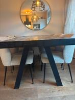 Zwarte eettafel 220x90 voor de snelle beslisser 125€, Huis en Inrichting, Ophalen, Gebruikt, 200 cm of meer, 50 tot 100 cm