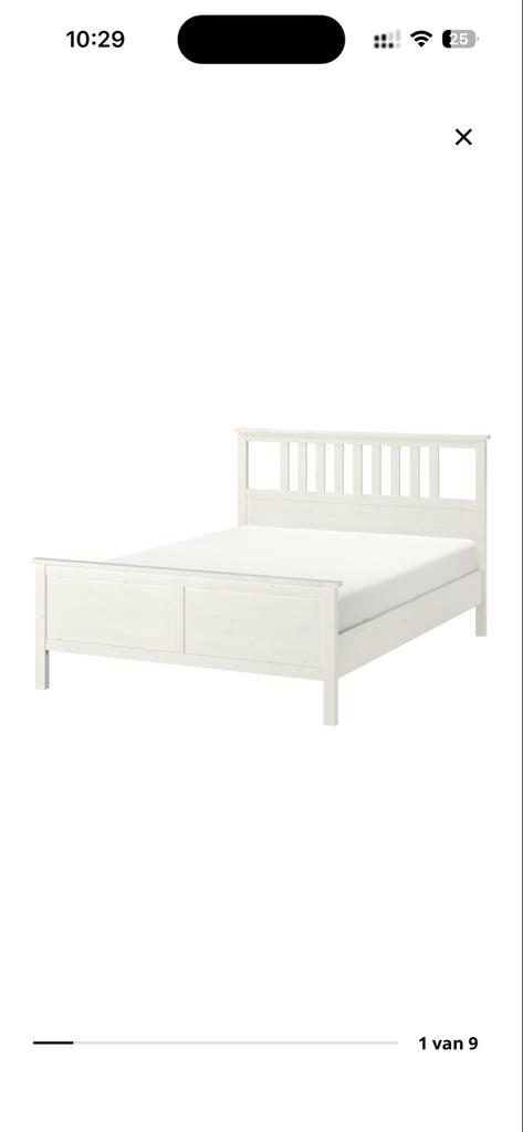 Tweepersoonsbed Hemnes IKEA 140x200 - Wit, Ophalen, Gebruikt, Wit, Tweepersoons