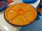 jaren 70 design Emsa hapjes schaal dienblad 37 cm retro, Huis en Inrichting, Kunststof, Gebruikt, Schaal, Rond