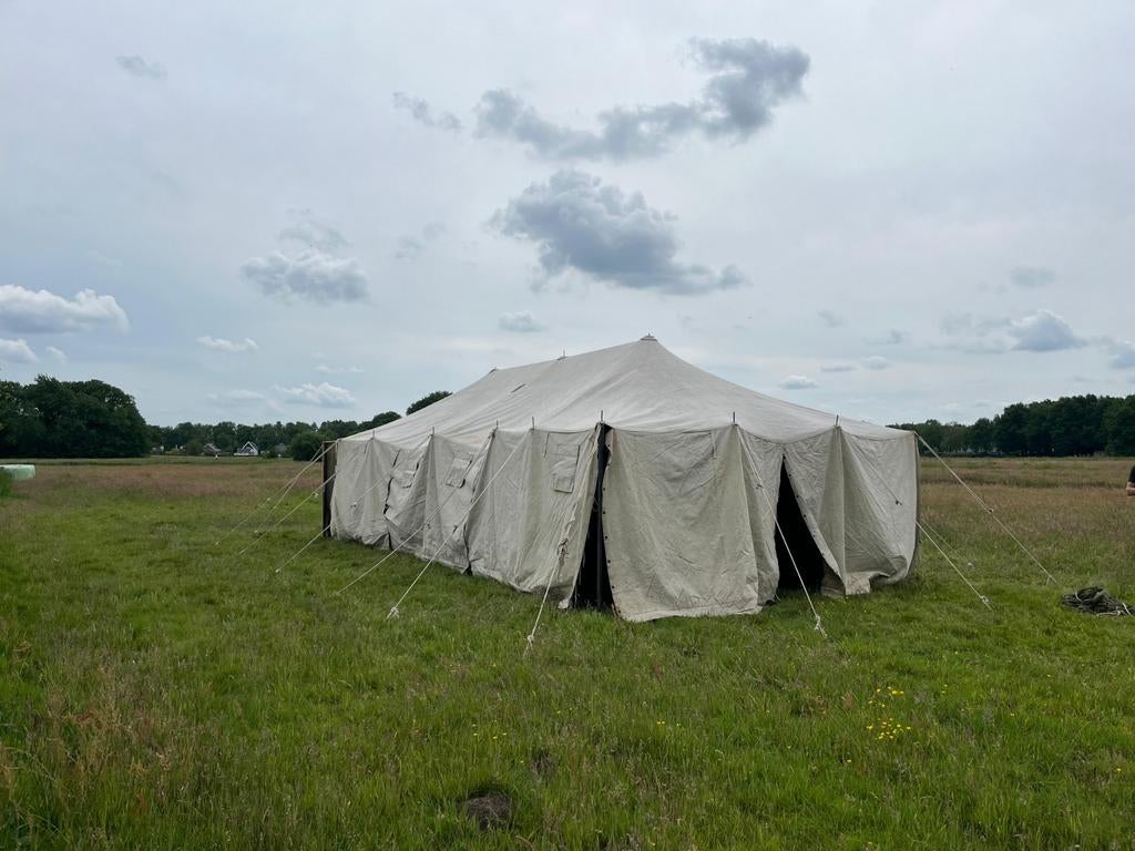 Legertent groepstent 5x10 meter, Ophalen, Gebruikt, Meer dan 6