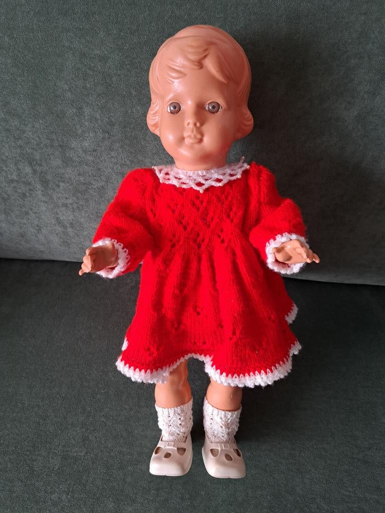 Oude pop 48 cm, Verzamelen, Poppen, Ophalen of Verzenden, Gebruikt, Pop