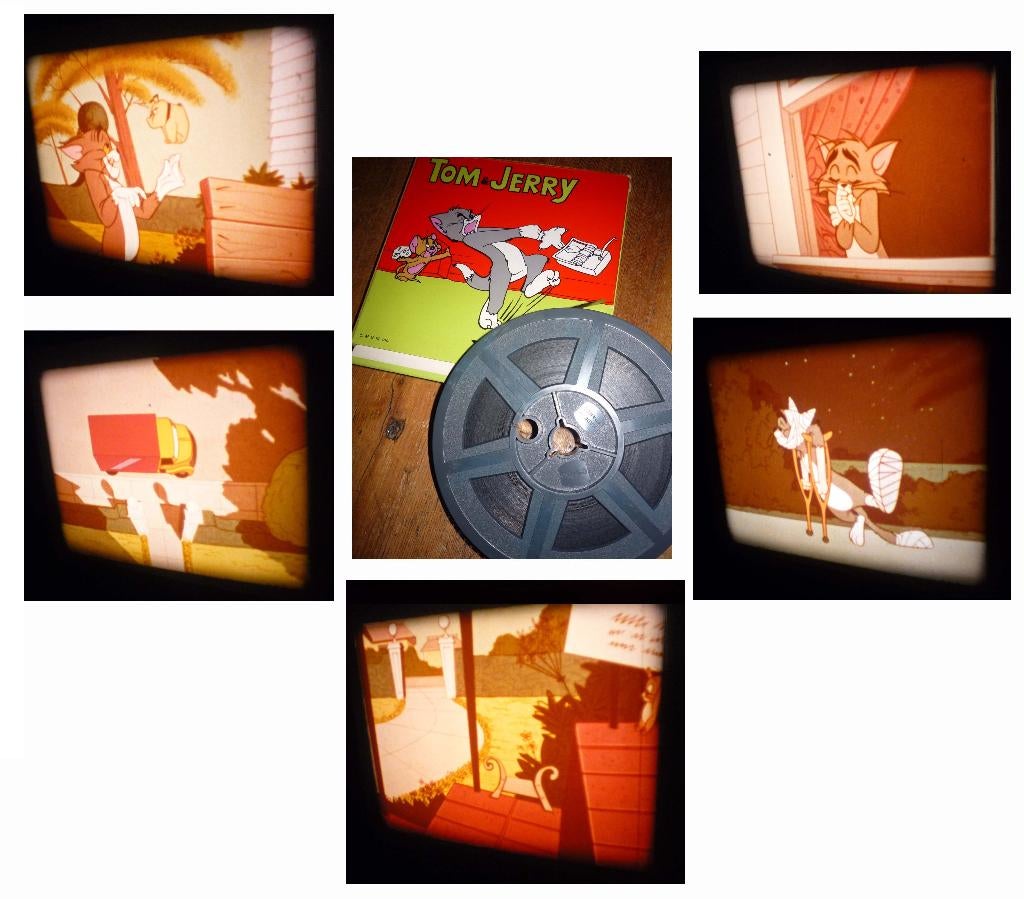 8mm film Tom & Jerry en het kleine hondje - 60m - kleur -, Ophalen of Verzenden, 8mm film