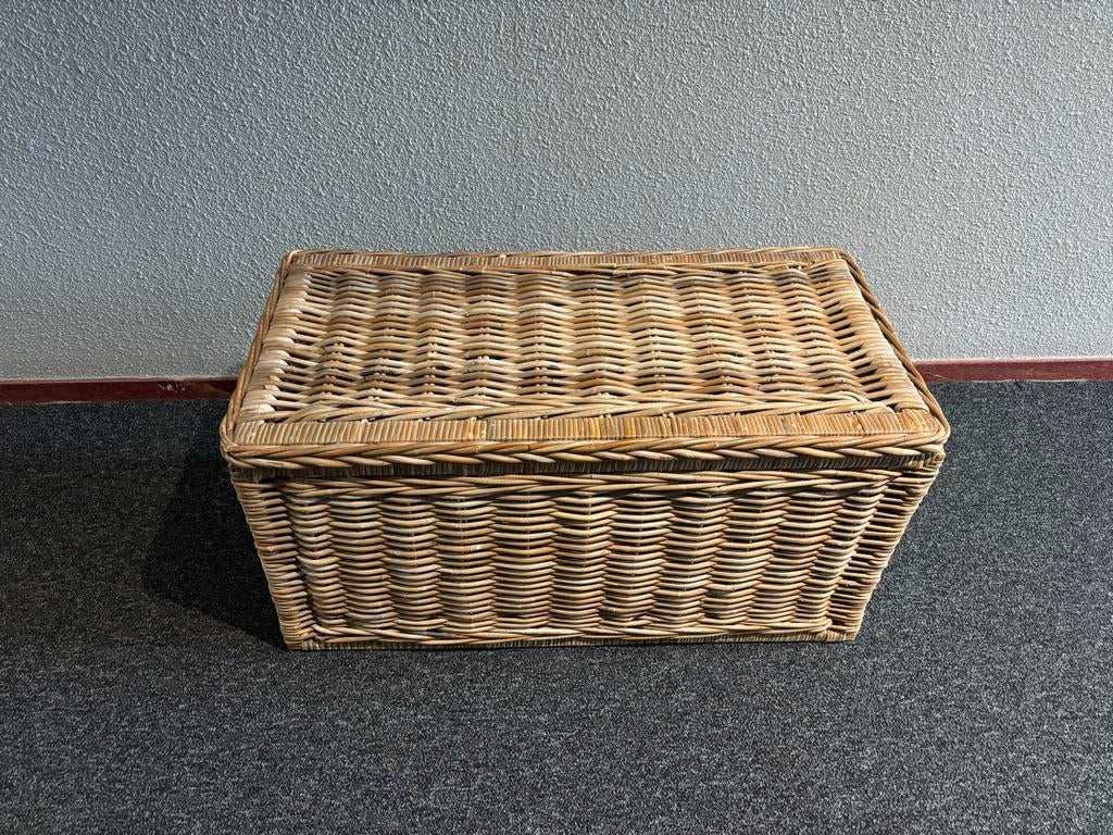 Opbergmand van riet, 42x80x40cm, Huis en Inrichting, Woonaccessoires | Kisten, Ophalen, Overige materialen, Gebruikt, 75 tot 100 cm