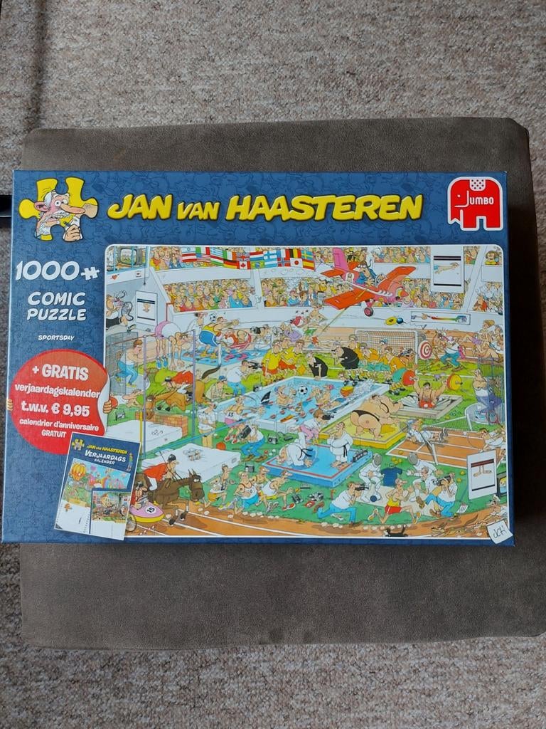 Jan van Haasteren puzzel Sportdag 1000 stukjes, Hobby en Vrije tijd, Denksport en Puzzels, Ophalen, 500 t/m 1500 stukjes, Zo goed als nieuw