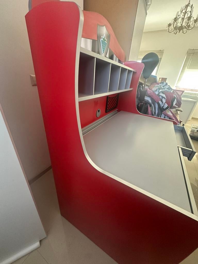 Mooie bureaurood met zwart, Ophalen, Zo goed als nieuw