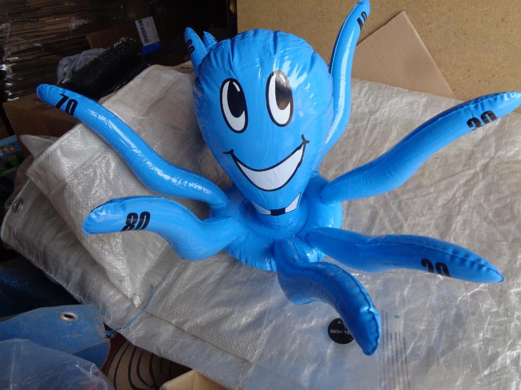 Partij opblaas octopus 28cm Hoog, ., Nieuw, Ophalen of Verzenden, .