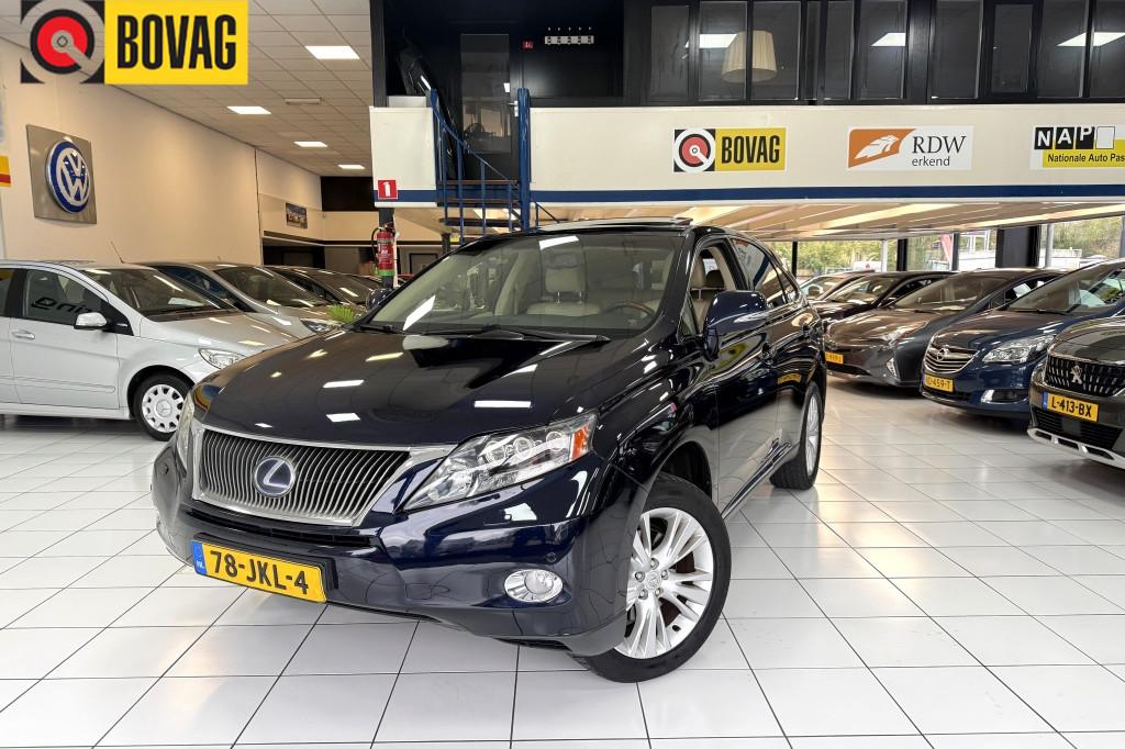 Lexus RX 450h 4WD Pres Automaat Navi (bj 2009), Auto's, Lexus, Automaat, Stoelverwarming, 249 pk, Gebruikt