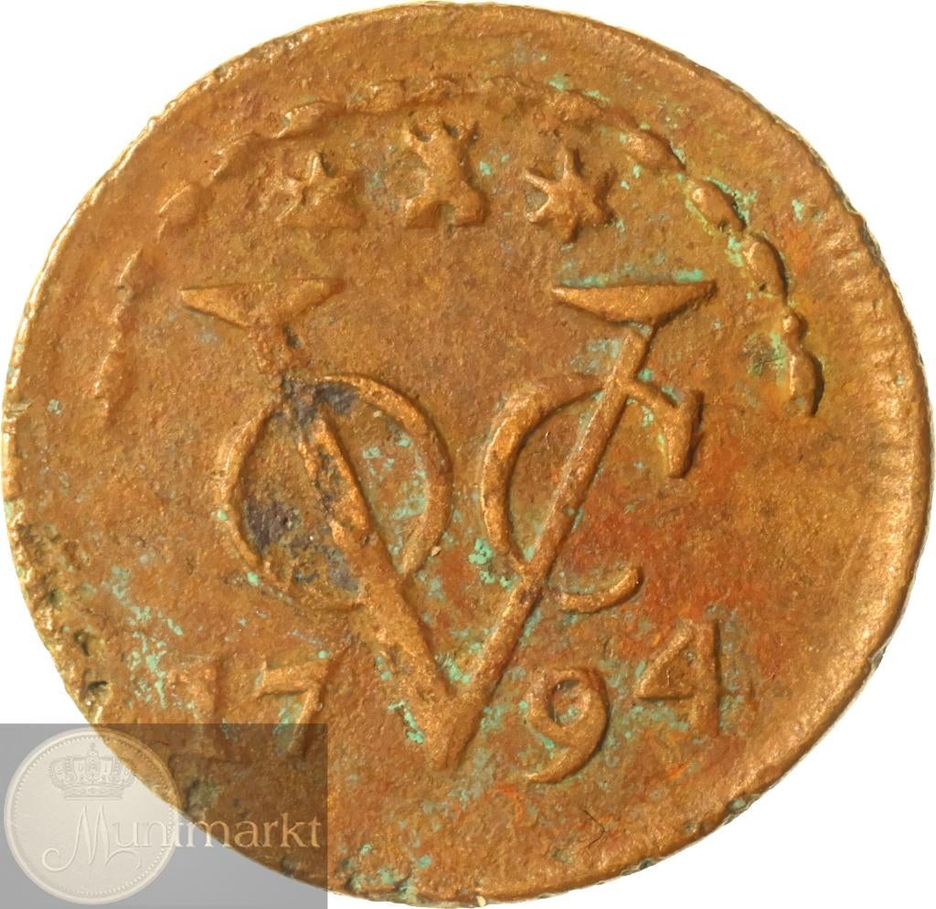 V.O.C. - Zeeland - Duit 1794 - ZELDZAAM, Ophalen of Verzenden, Vóór koninkrijk, Overige waardes, Losse munt