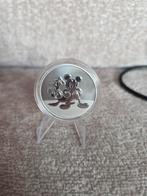 Zilveren Mickey en Minnie Mouse munt 999, Ophalen, Overige waardes, Losse munt, Zilver