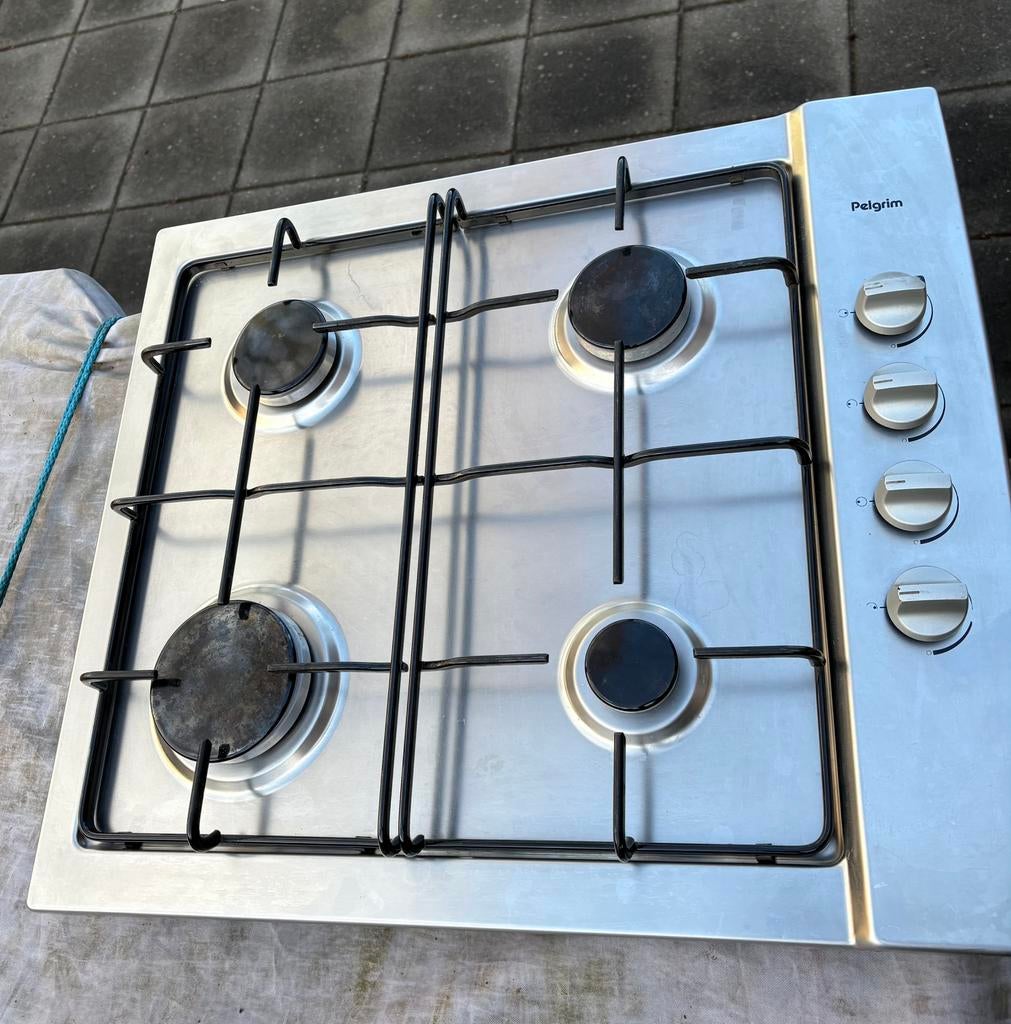 Tka pelgrim gas kookplaat inbouw, Witgoed en Apparatuur, Kookplaten, Zo goed als nieuw, Inbouw, Gas, 4 kookzones