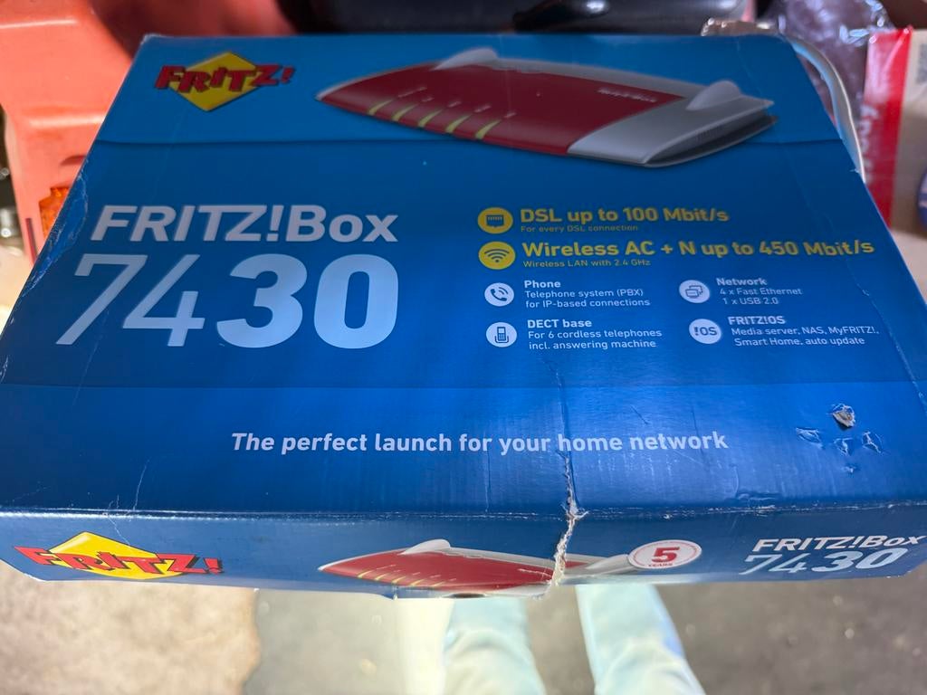 Fritzbox Modem 7430 - DSL Router met WLAN AC+N, Ophalen, Zo goed als nieuw, Router met modem