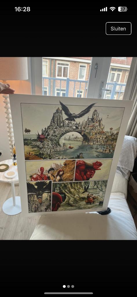 Poster van strip Storm, Verzenden, Deurposter of groter, Canvas of Doek, Film en Tv