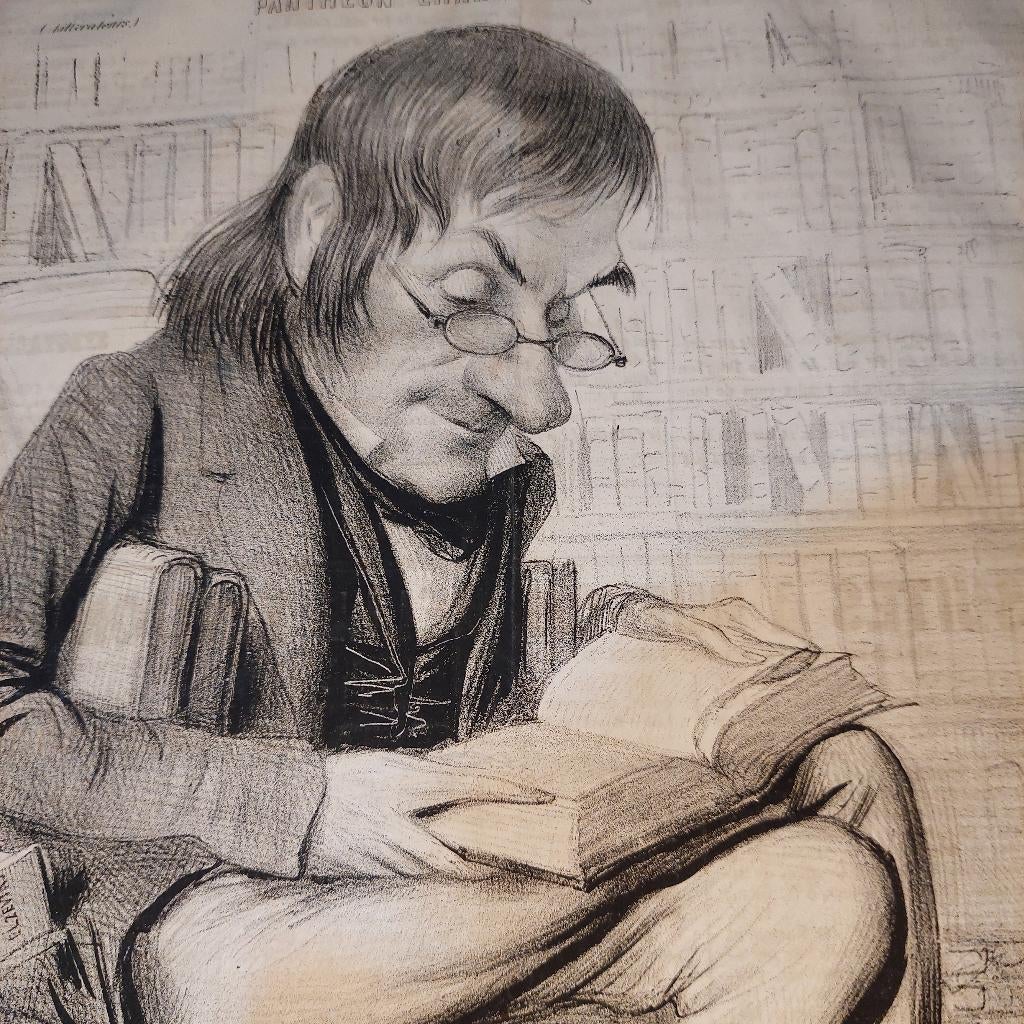 Benjamin Roubaud lithografie 1840s Le Charivari Frans, Verzenden