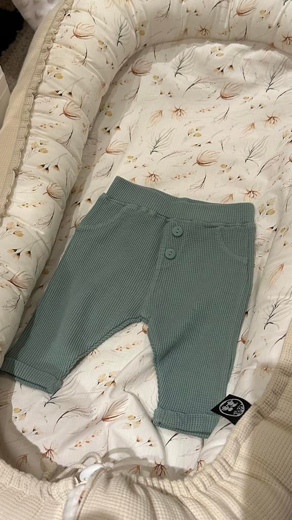 Ergee groen babybroekje wafelstof maat 56, Kinderen en Baby's, Babykleding | Maat 56, Ophalen of Verzenden, Zo goed als nieuw