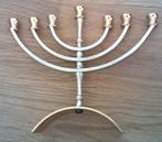 Menora 7 armige kleine kaarsenstandaard 24K gold plated, Overige materialen, Gebruikt, Ophalen of Verzenden, Kandelaar