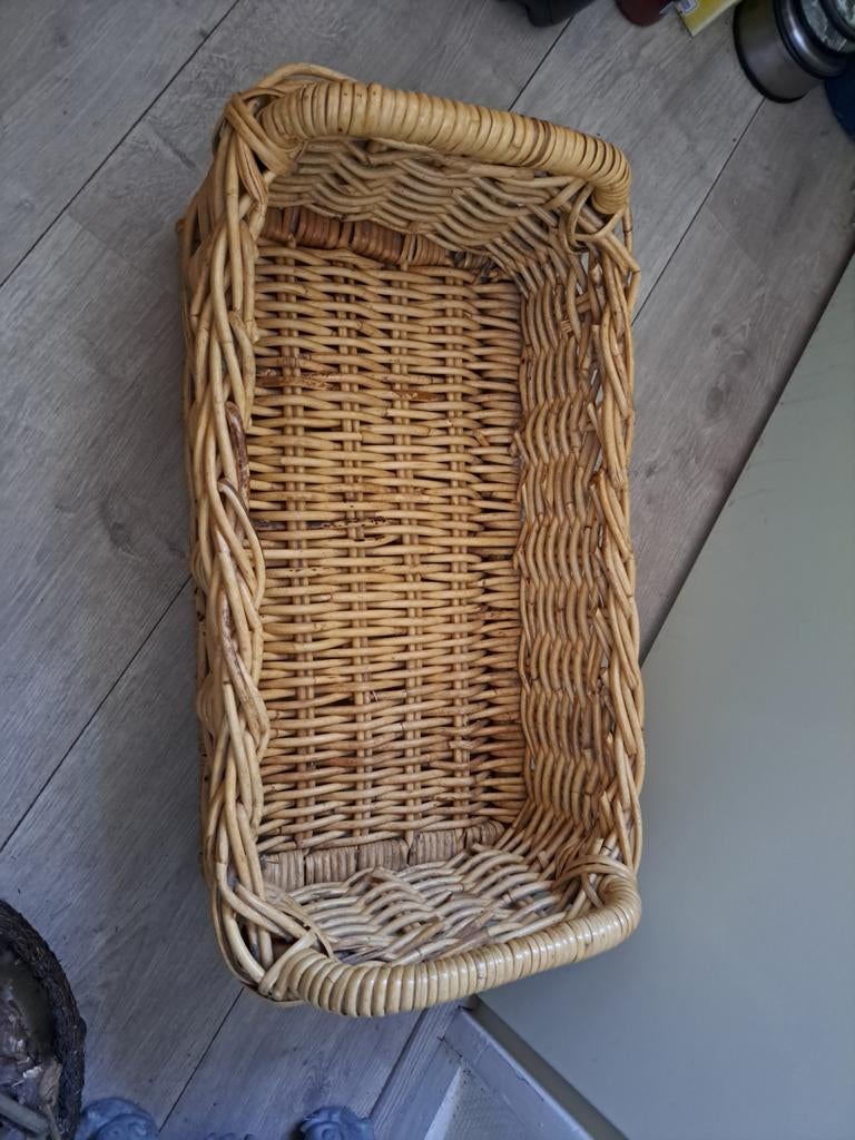 Mooie super grote stevige rieten mand nieuw, Ophalen, Nieuw