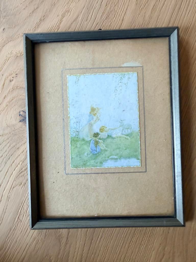 Margaret W. Tarrant - The Daisy Chain - Aquarel print, Antiek en Kunst, Ophalen of Verzenden